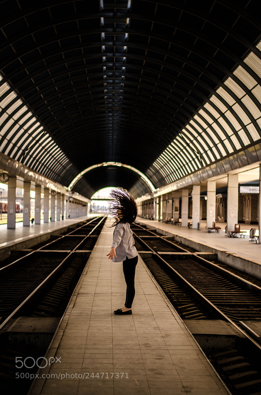 Nikon D5100 sample photo. Lights in the station photography
