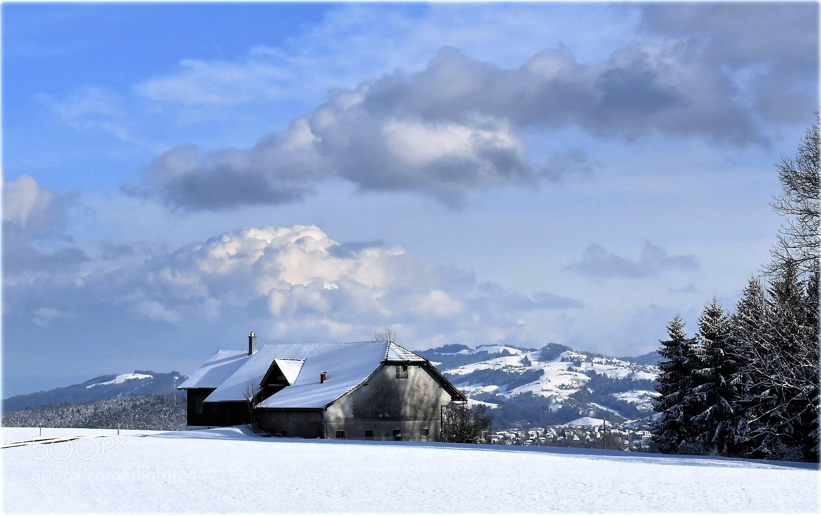 Nikon D7200 sample photo. "house in winterlandscape" photography