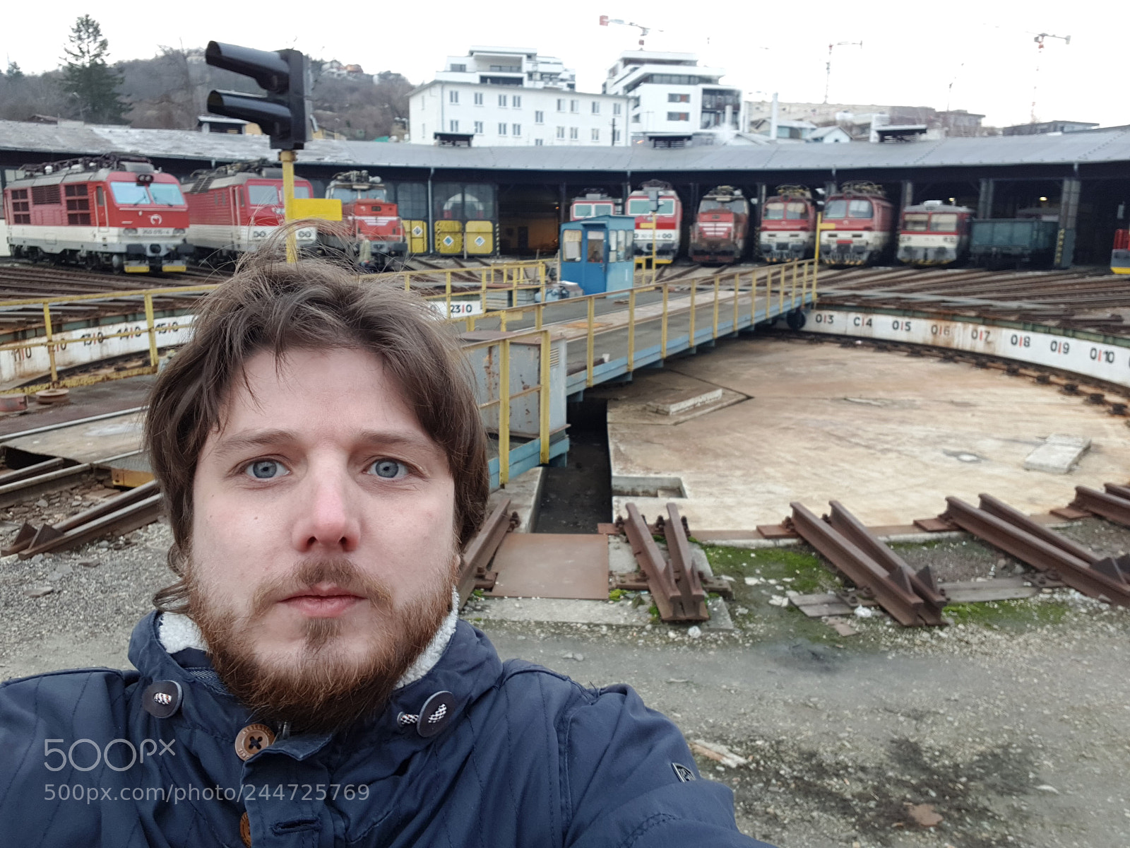 Samsung Galaxy S8 sample photo. Trains depo in work photography