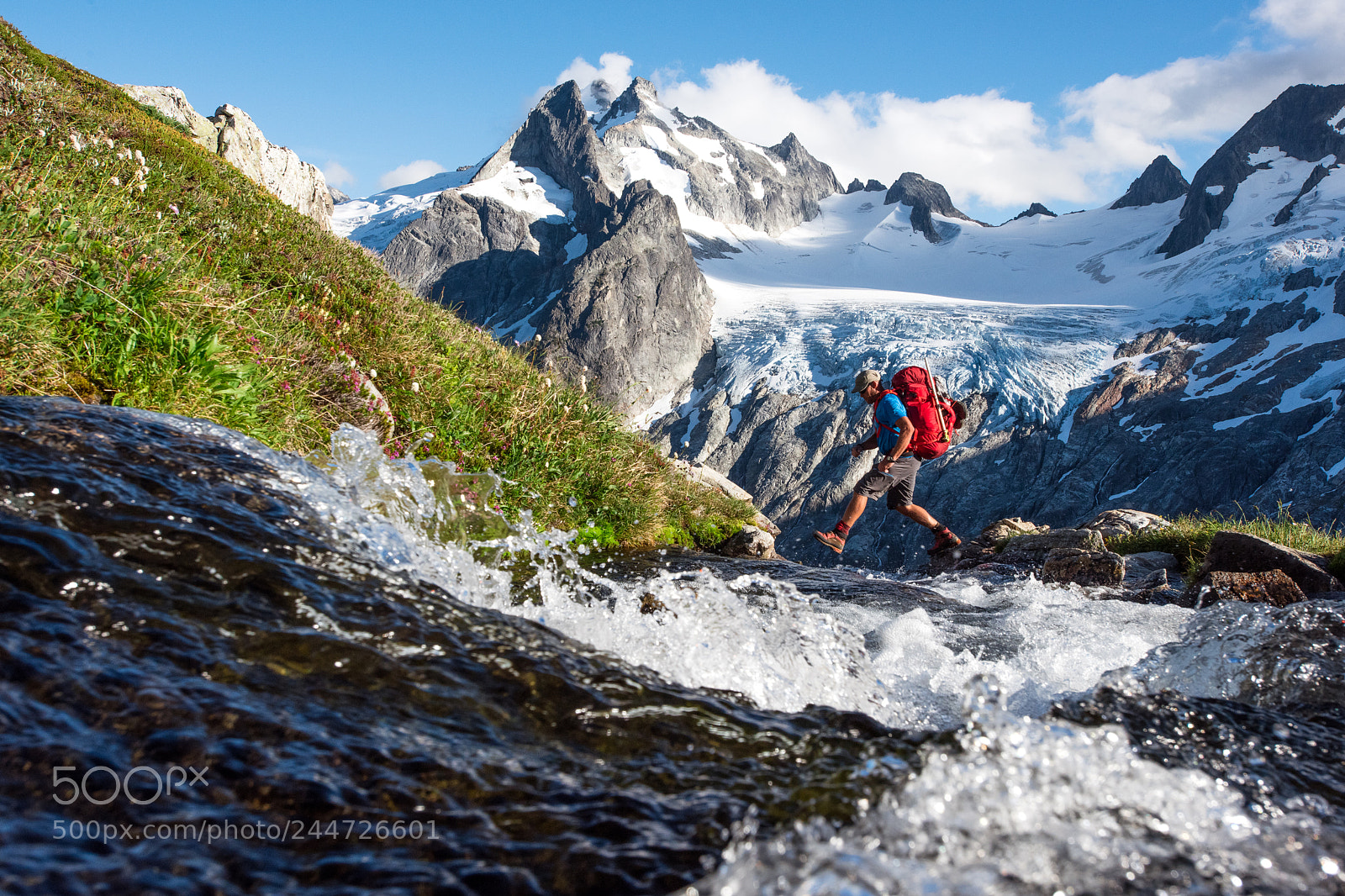 Nikon D810 sample photo. Glacier stream photography