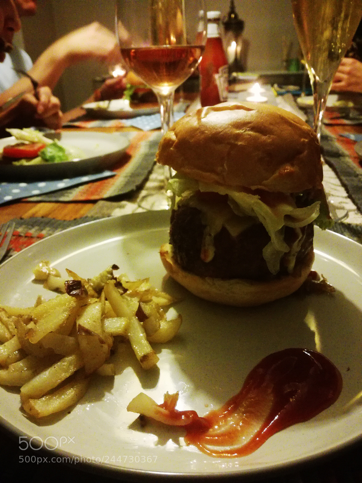 HUAWEI P9 LITE sample photo. Burger photography