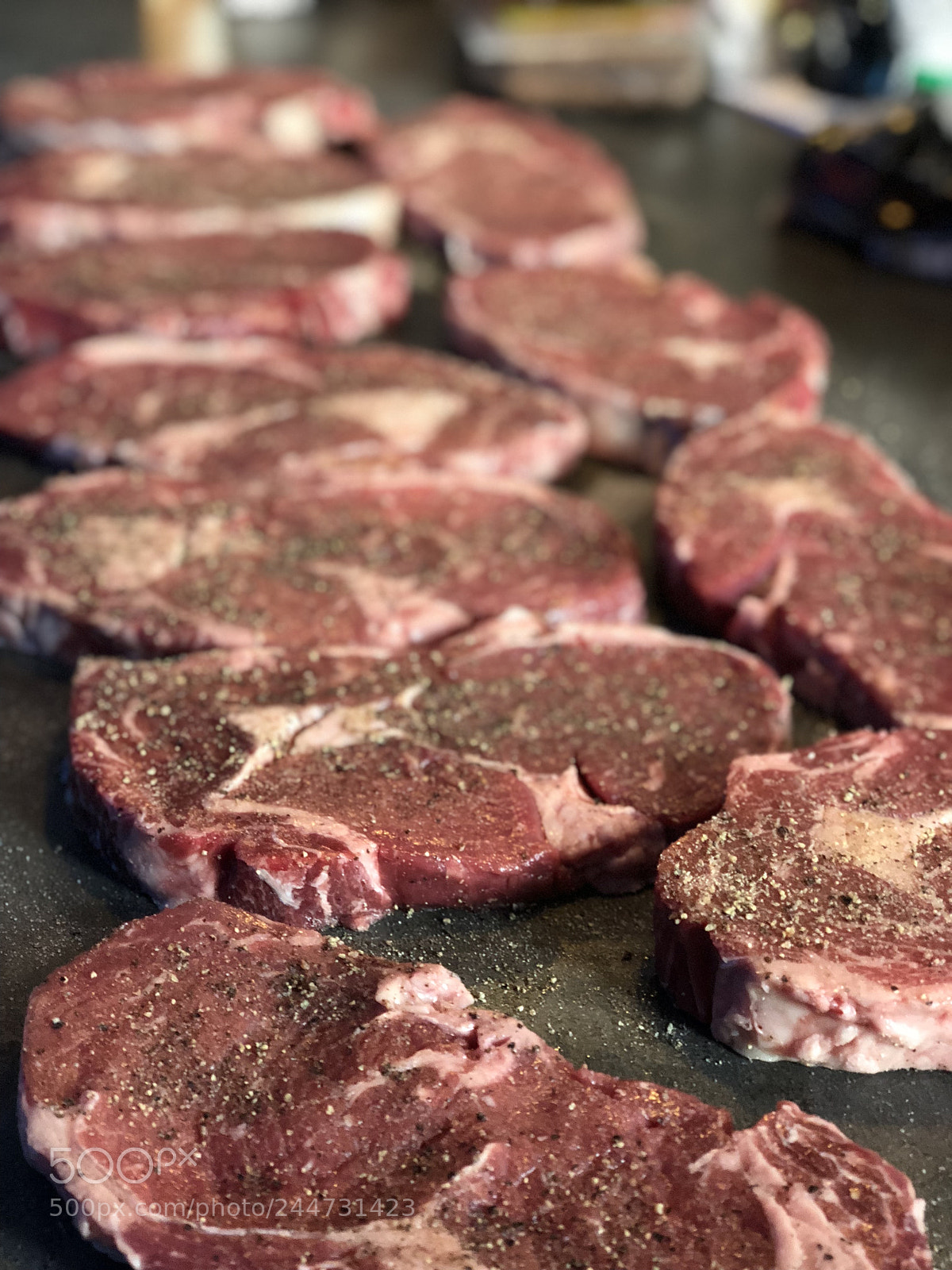 Apple iPhone X sample photo. Steaks for my colleagues photography