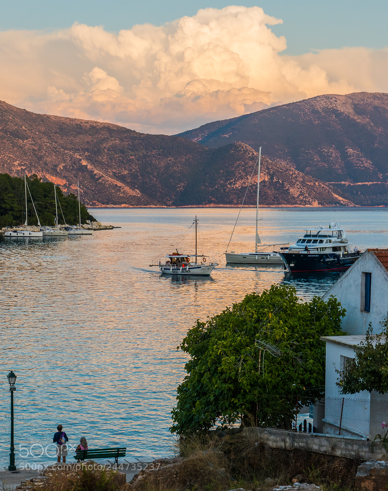 Panasonic Lumix DMC-LX10 (Lumix DMC-LX15) sample photo. Fiskardo harbour kefelonia greece photography