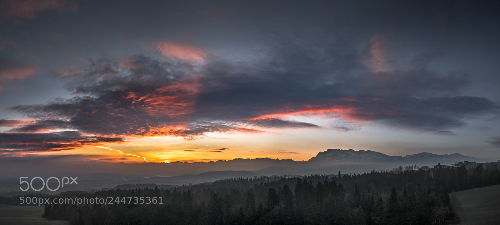 Sony Alpha NEX-5T sample photo. Sunrise in switzerland photography
