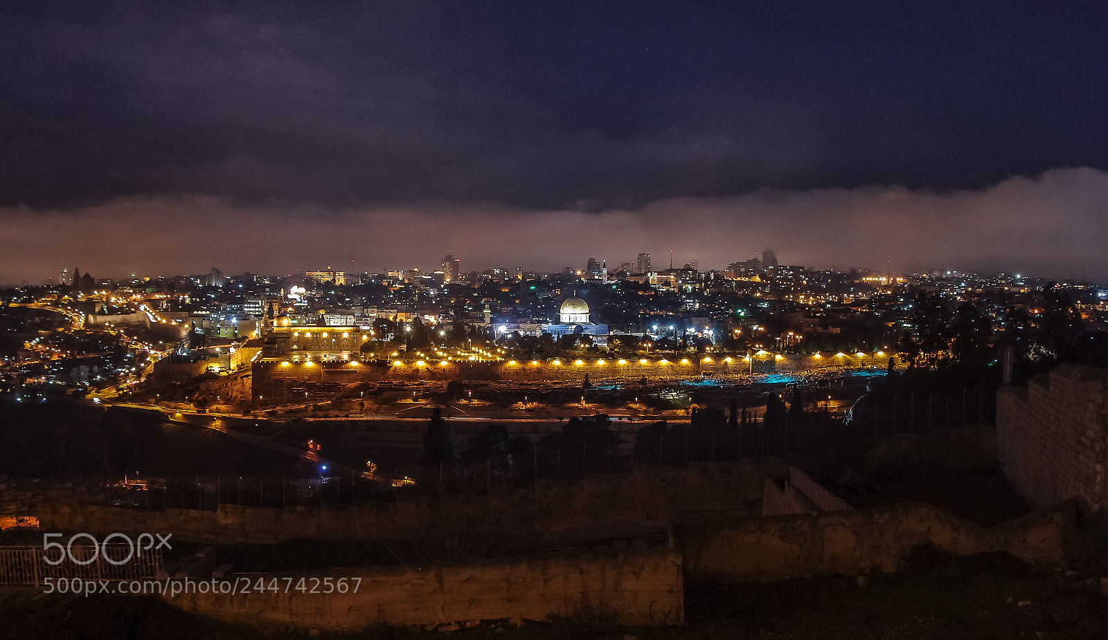 Pentax K-x sample photo. Old jerusalem at night. photography