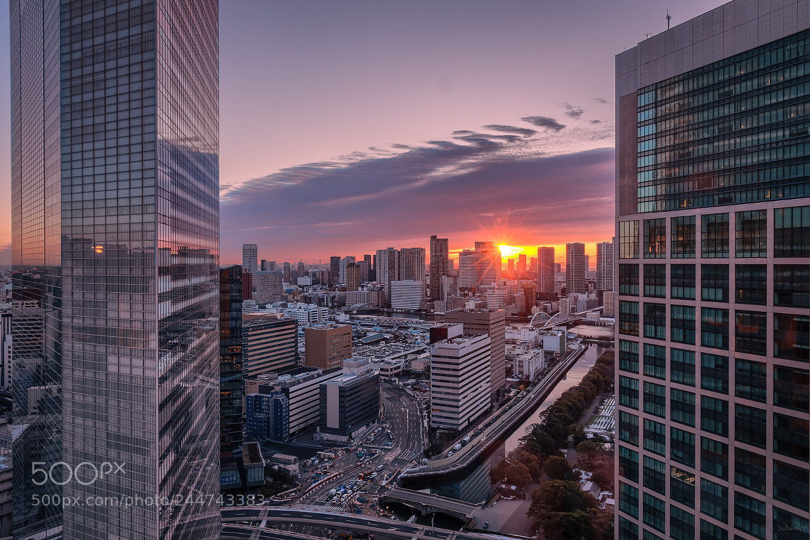 Canon EOS 70D sample photo. Sun rises over tokyo photography