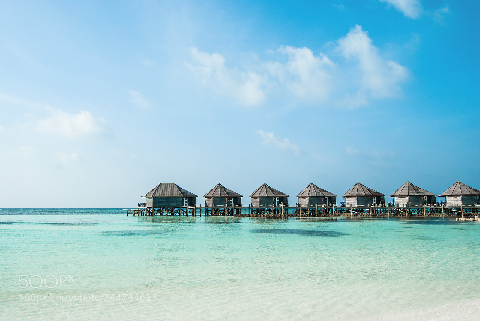 Nikon D3000 sample photo. Overwater bungalows, maldives photography