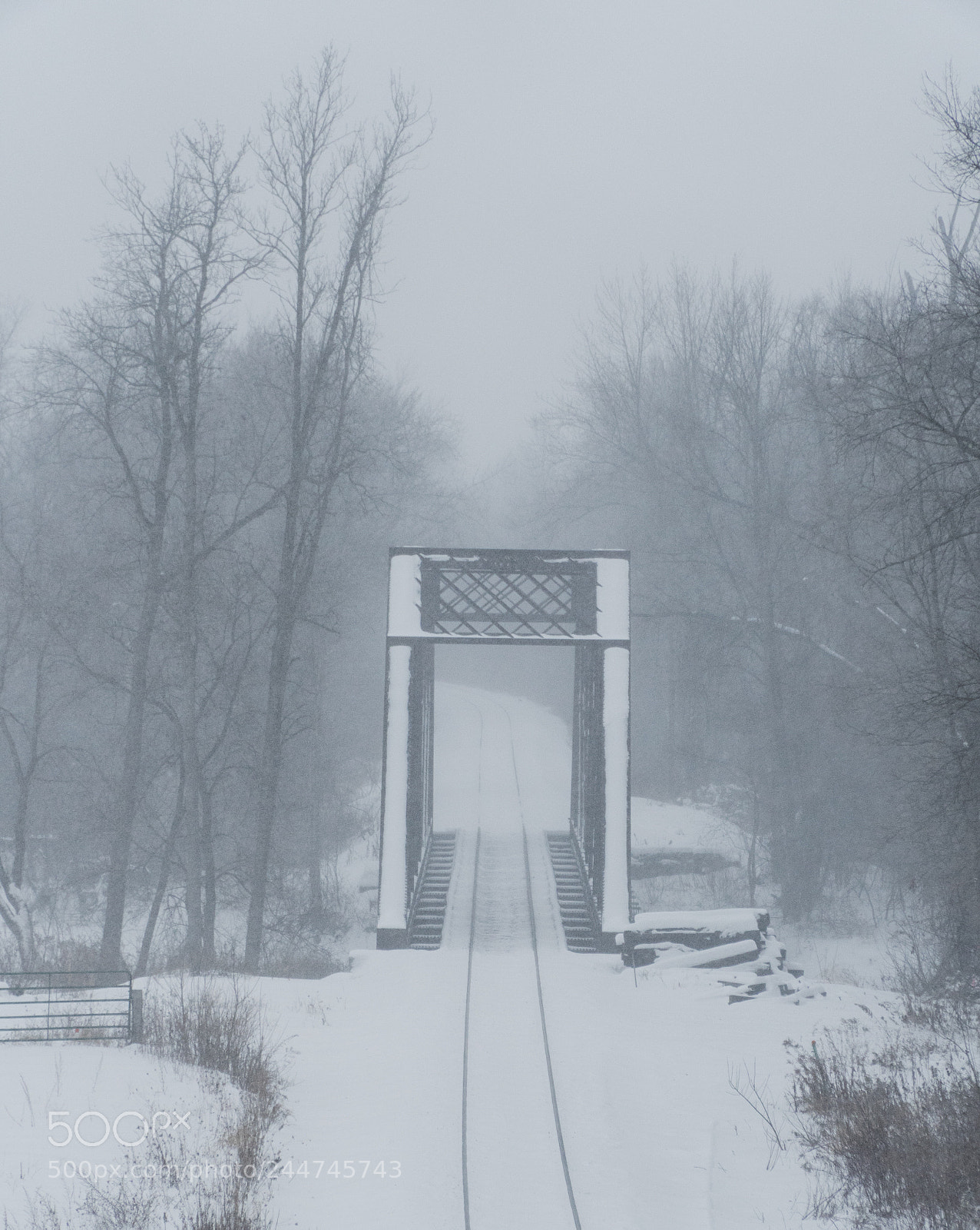 Sony a6300 sample photo. Frozen railroad photography