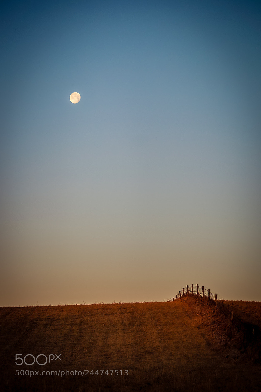 Sony SLT-A57 sample photo. Moon over fence photography