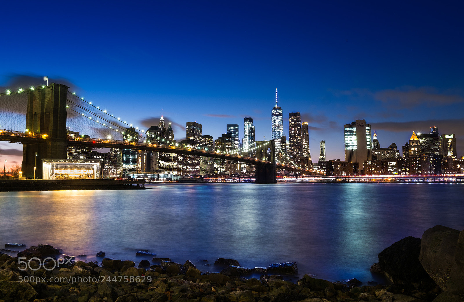 Fujifilm X-Pro1 sample photo. Brooklyn bridge at night photography