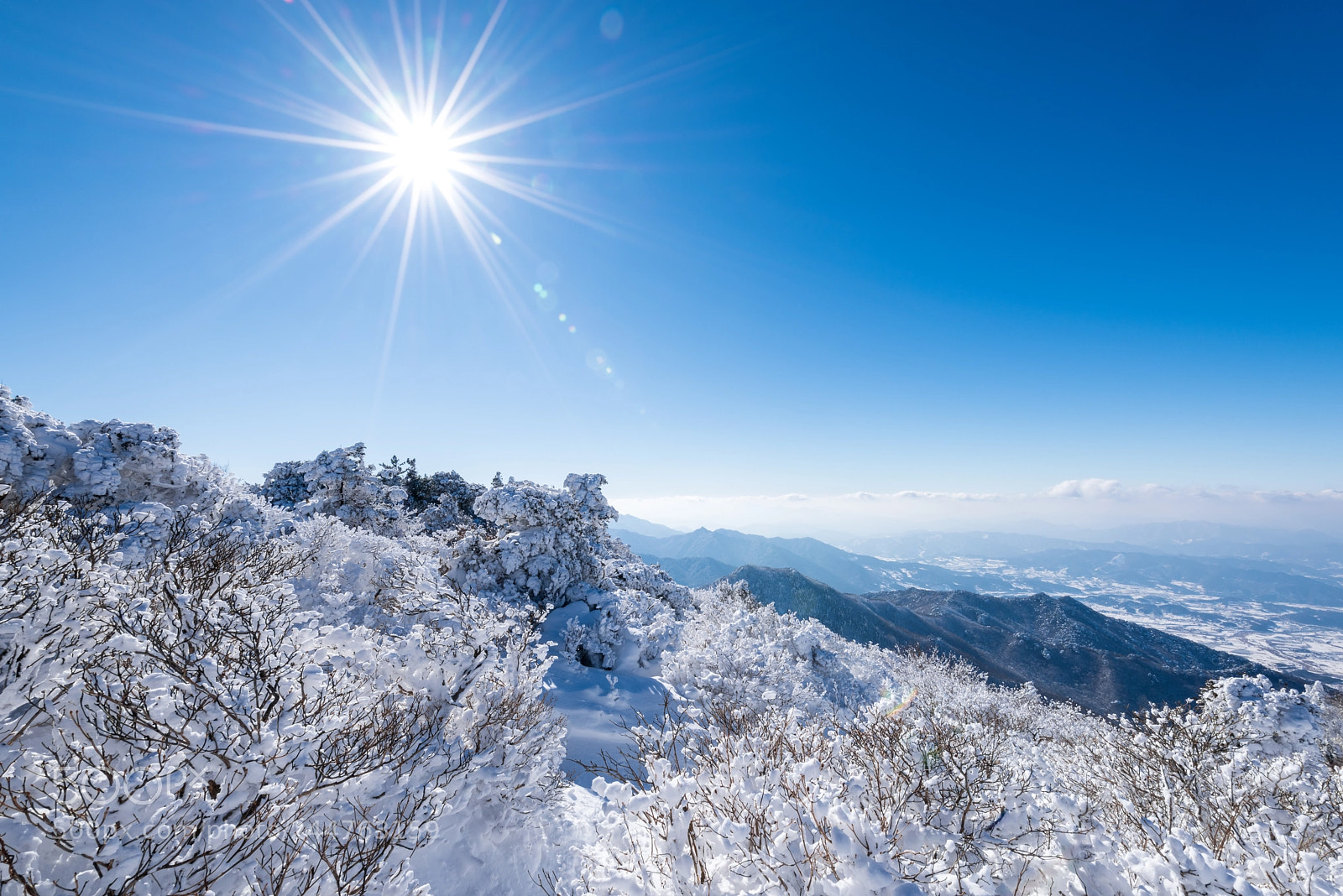Nikon D810 sample photo. Winter landscape in deogyusan photography