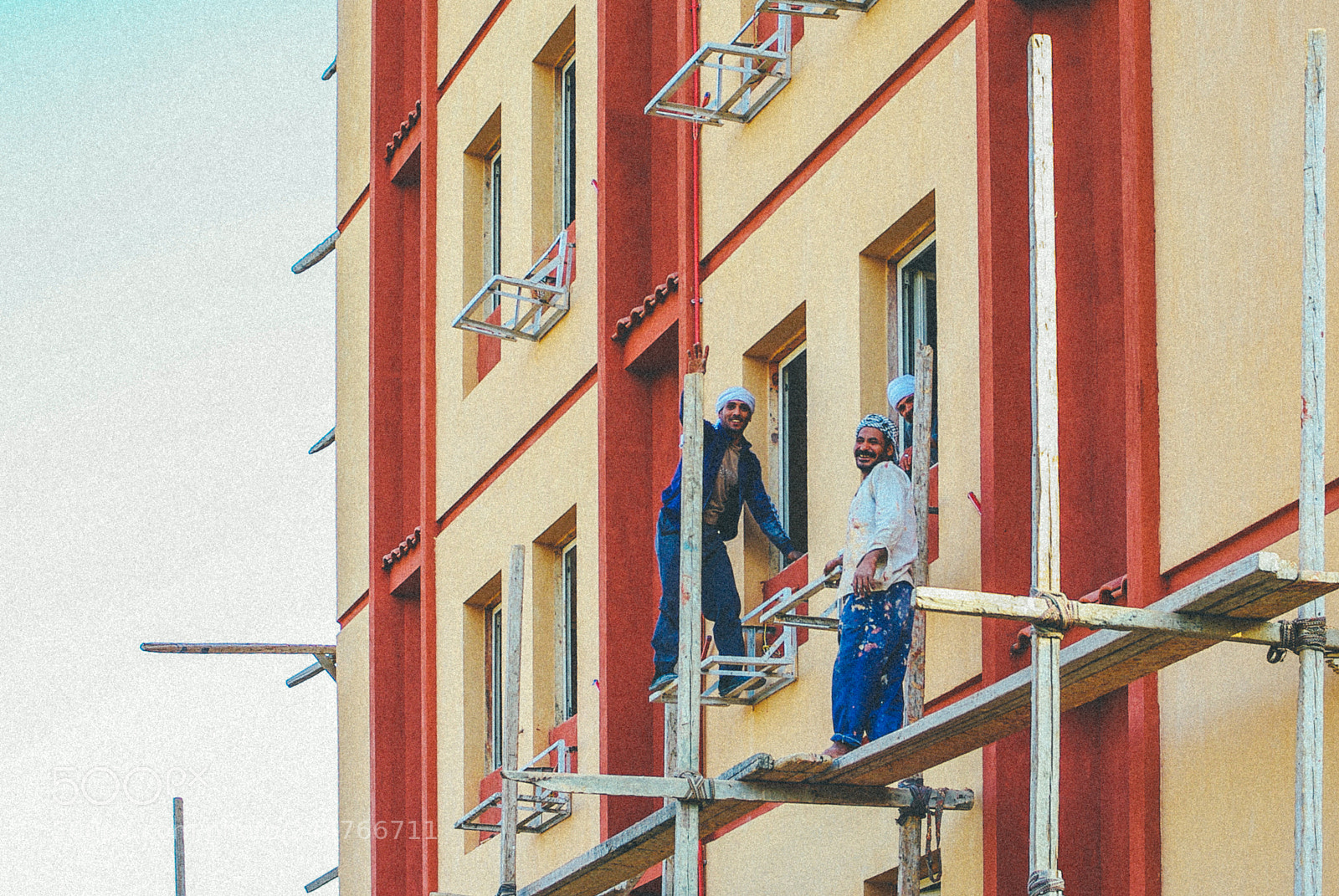 Pentax K200D sample photo. Happy egyptian workers photography
