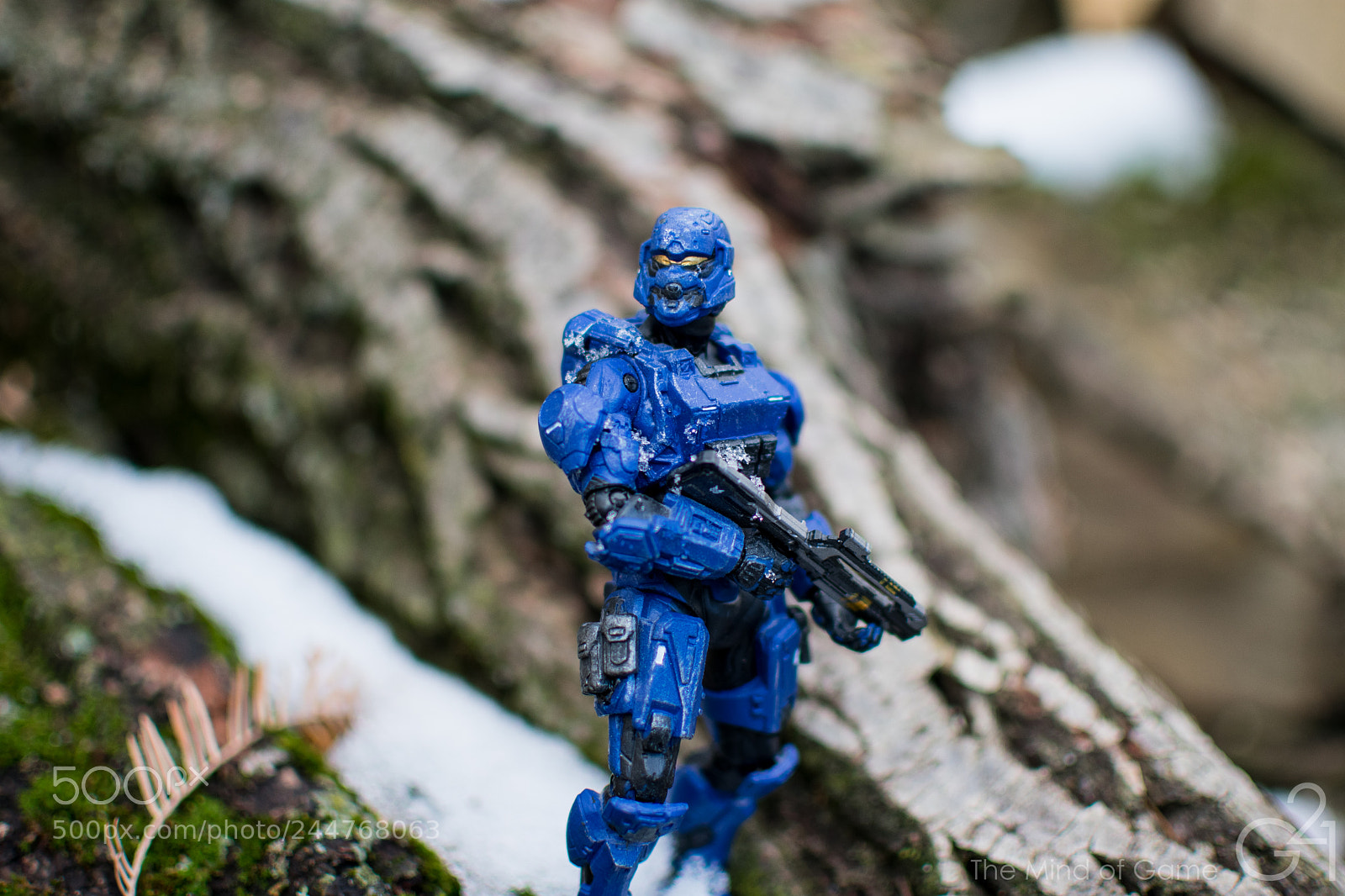 Nikon D3400 sample photo. Halo blue soldier figure photography