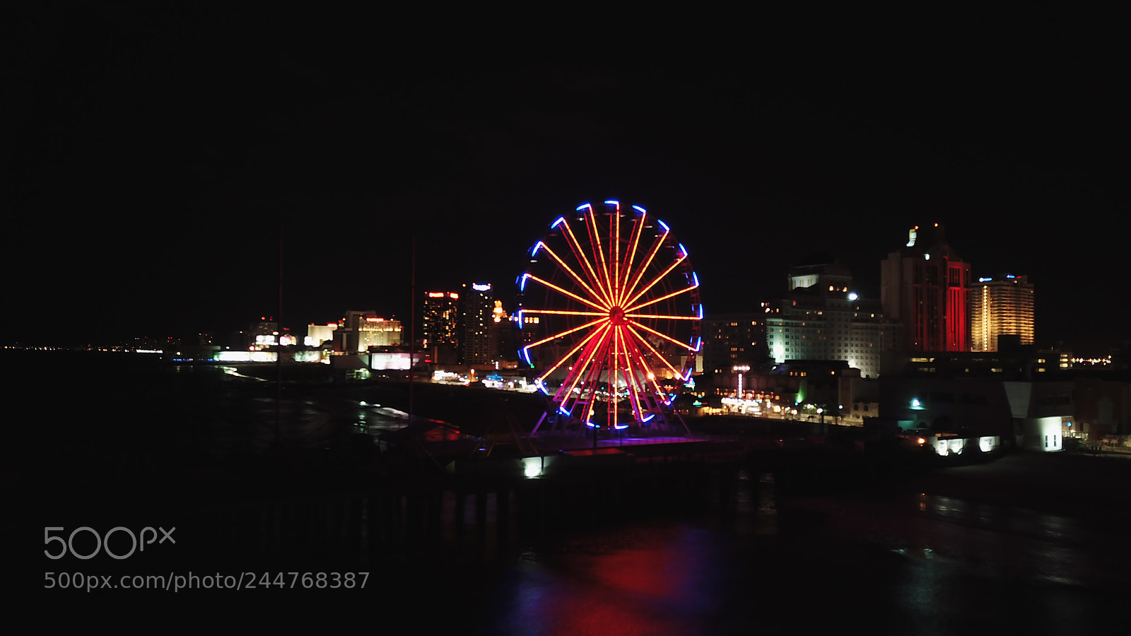 DJI FC220 sample photo. Long exposure atlantic city photography