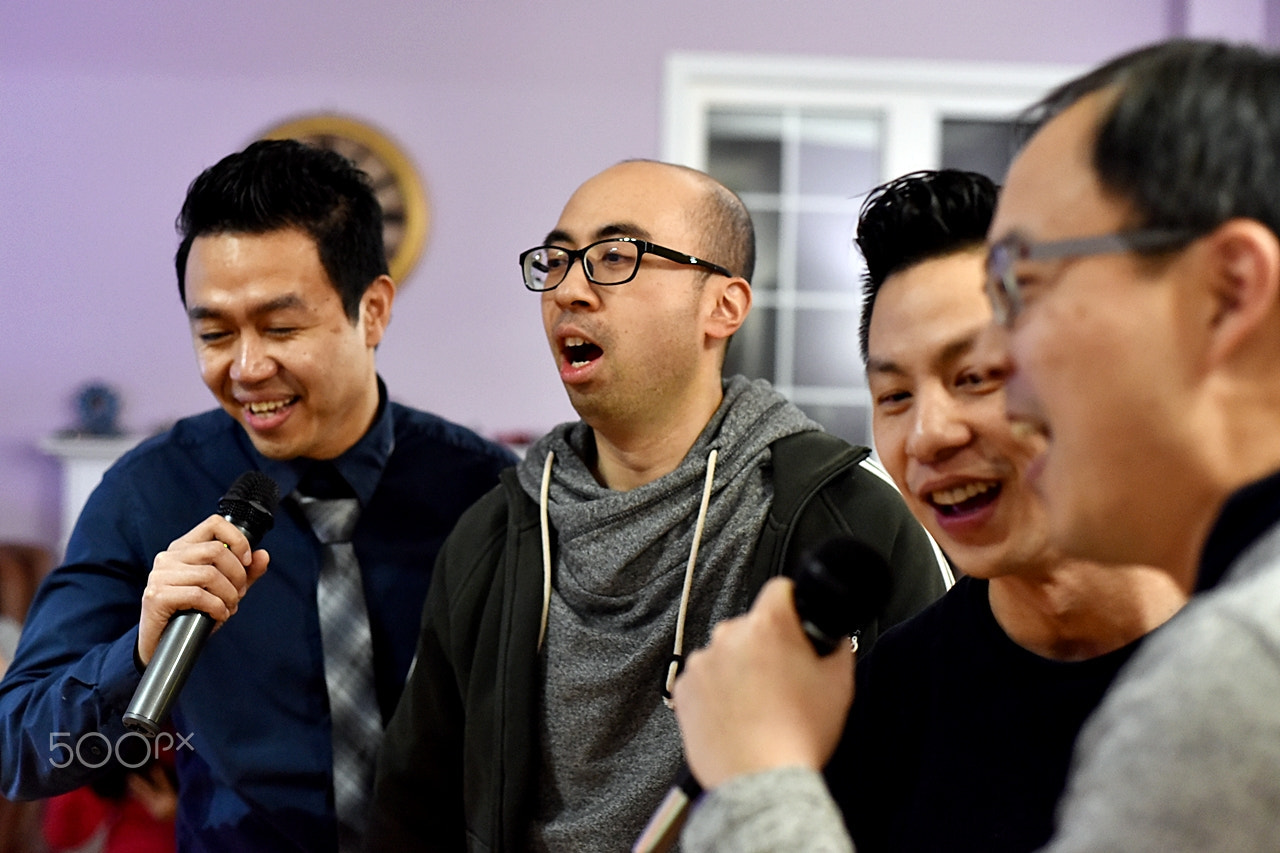 Nikon D750 + Nikon AF Nikkor 50mm F1.8D sample photo. Singing karaoke photography