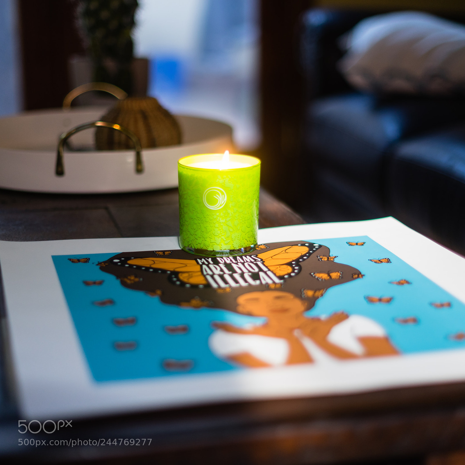 Sony a7 II sample photo. Limon candle with beautiful photography