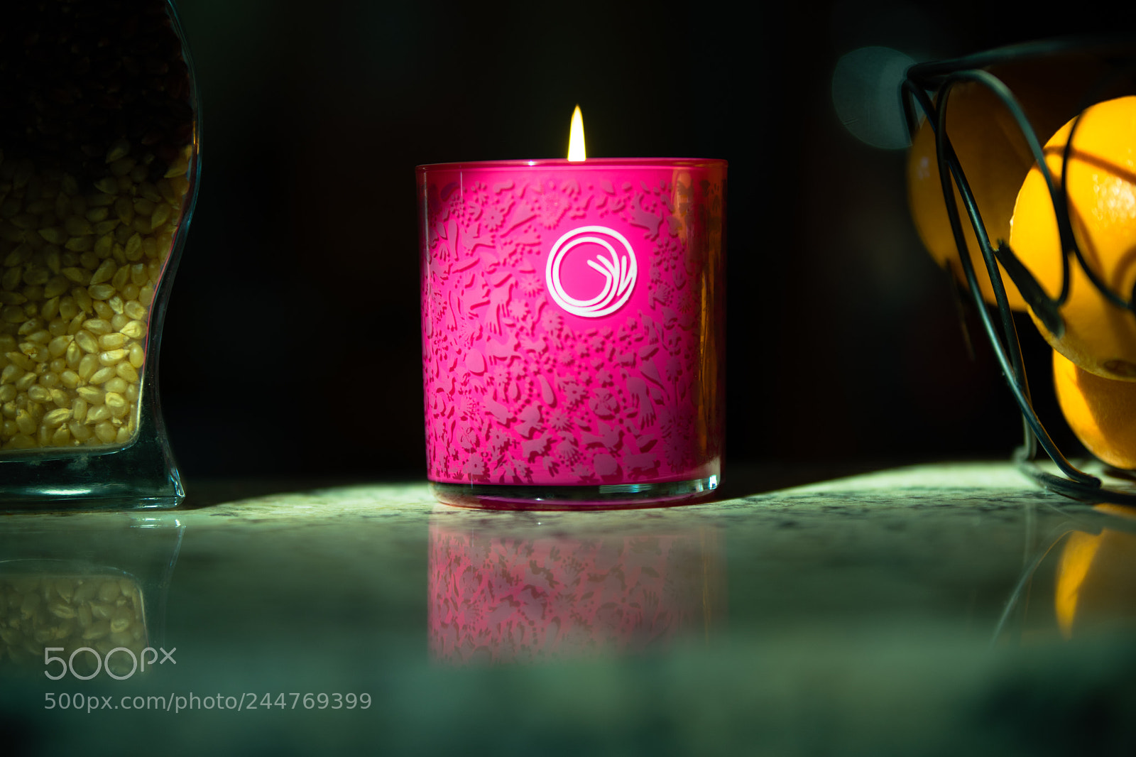 Sony a7 II sample photo. Jamaica candle in kitchen photography