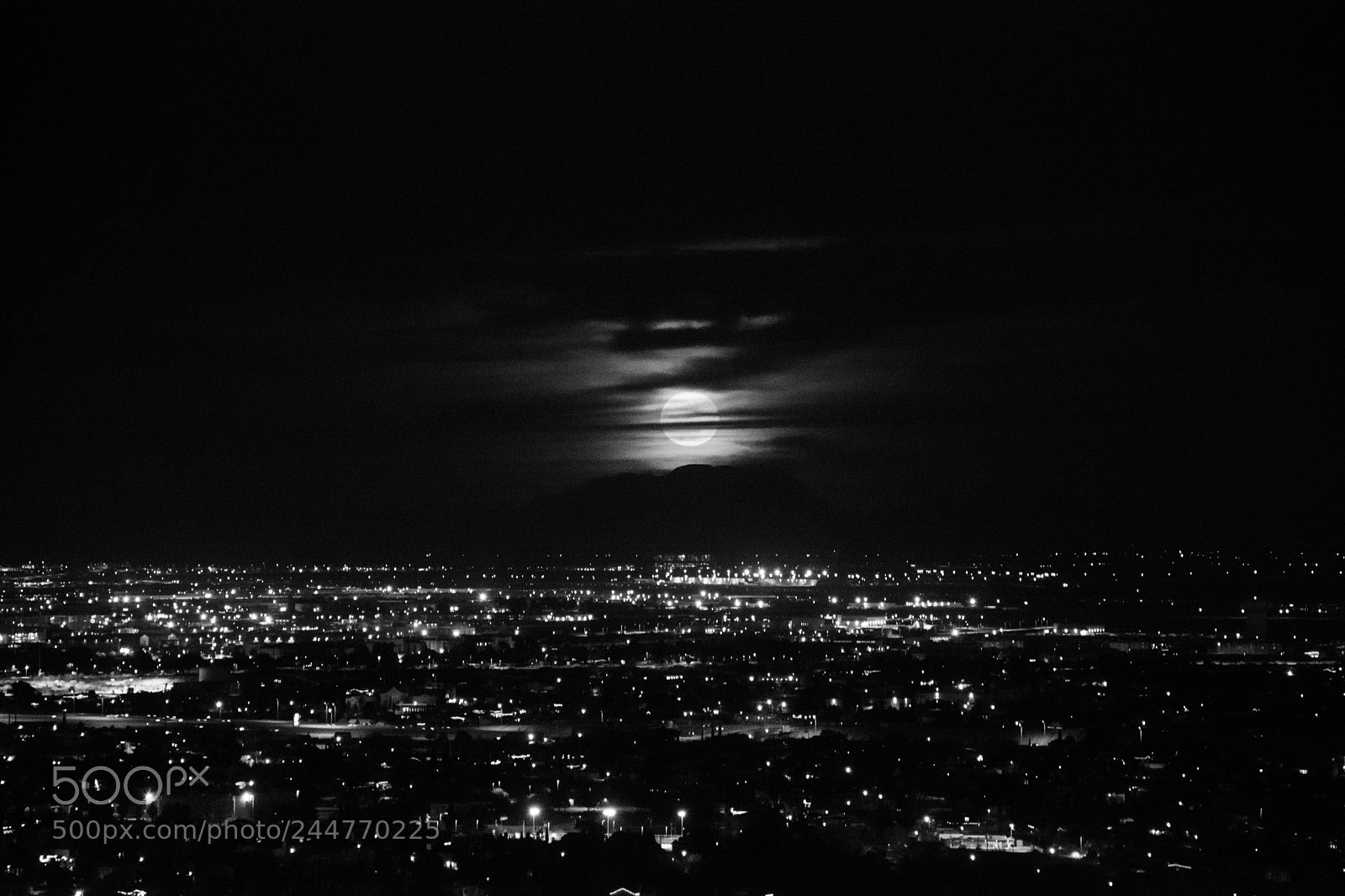 Nikon D7100 sample photo. Moon rise photography