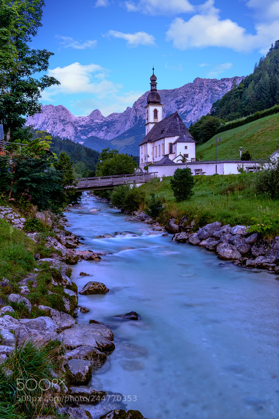 Fujifilm X-T2 sample photo. Ramsau church in berchtesgaden photography