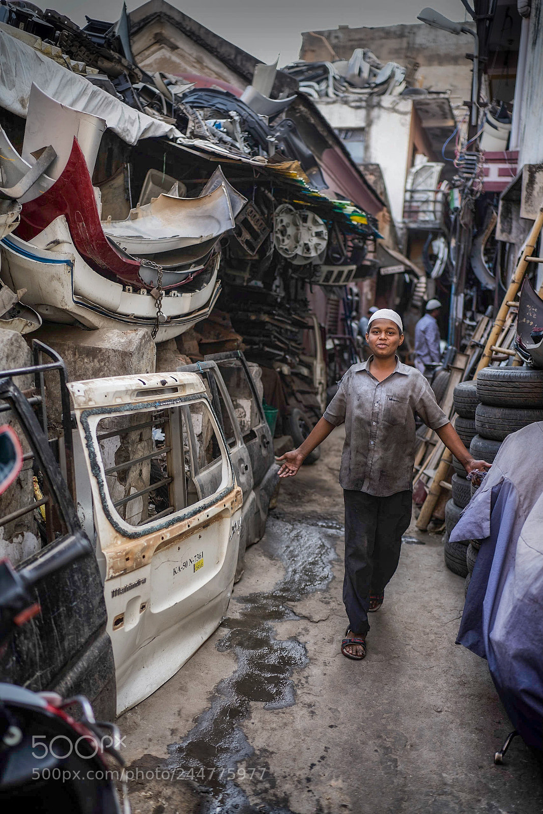 Sony a7R II sample photo. Scrap yard photography