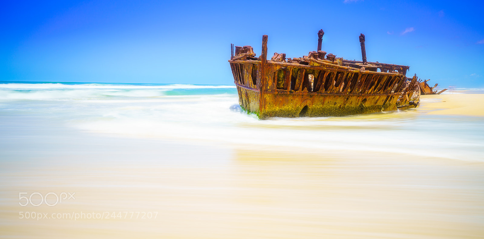 Sony a7R III sample photo. Maheno shipwreck photography