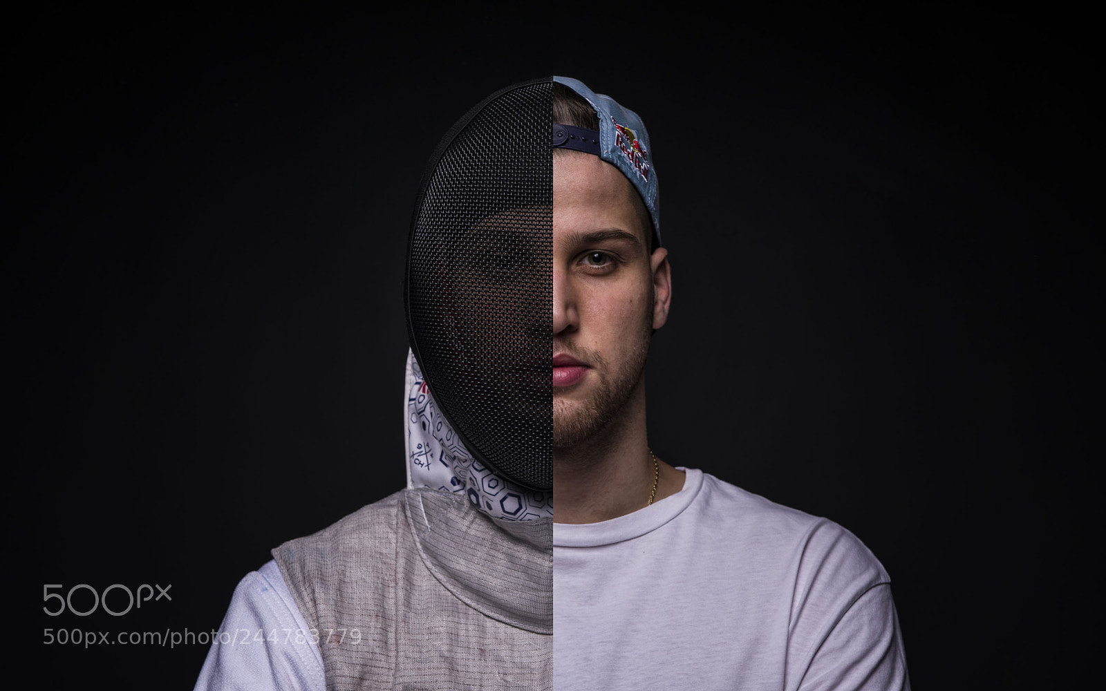 Nikon D850 sample photo. Two faces of fencer photography