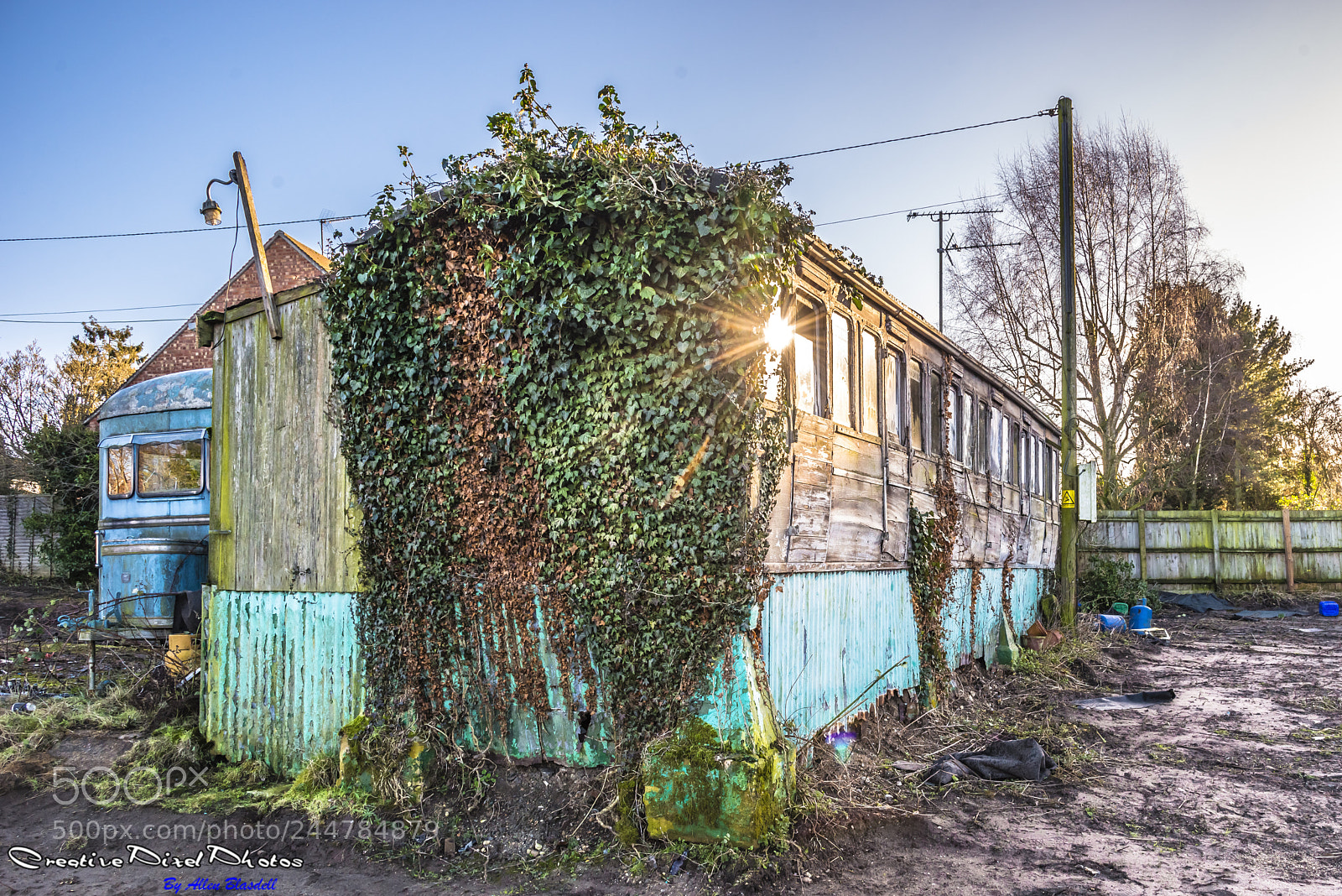 Nikon D800 sample photo. Stowmarket derelict caravan home photography