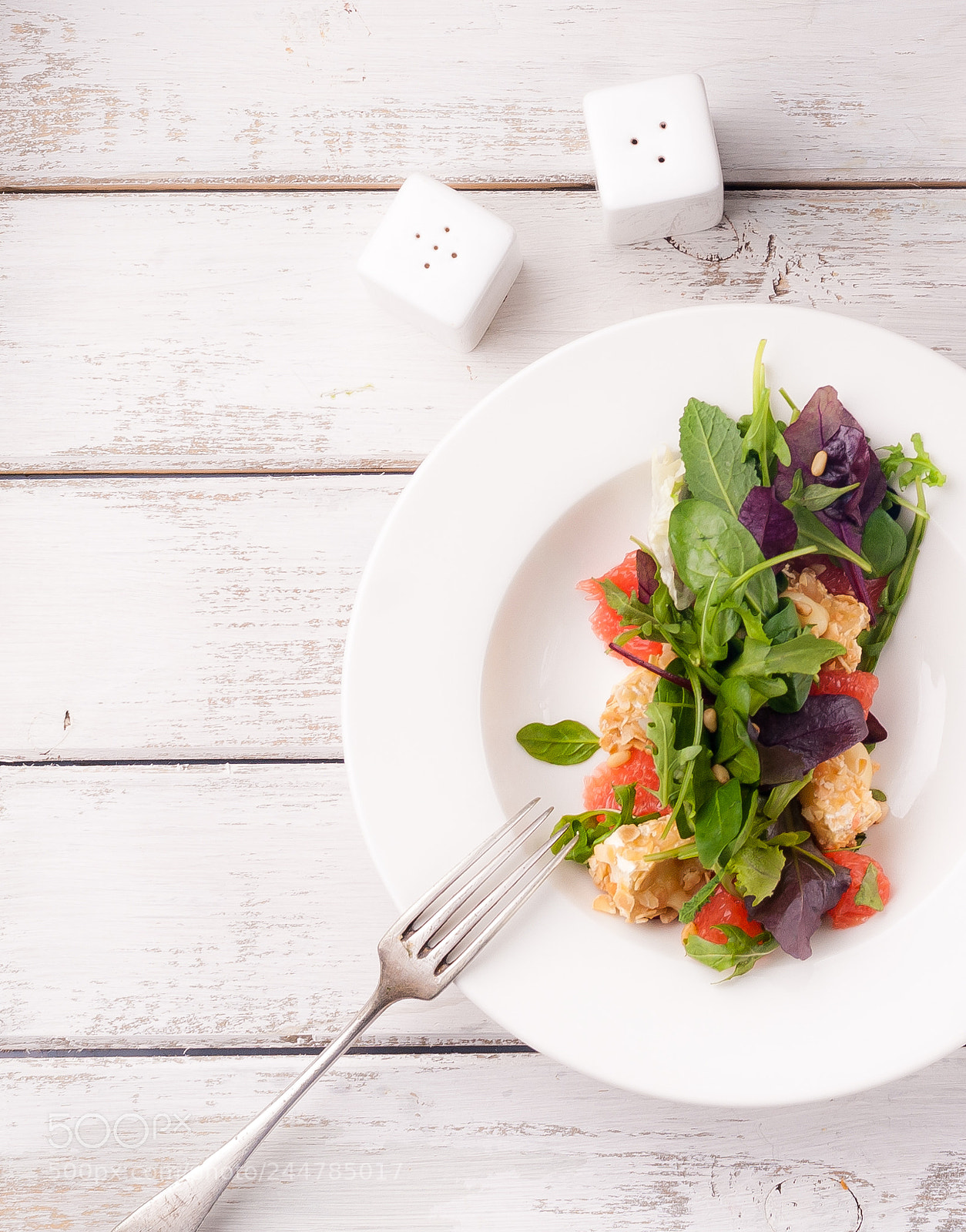 Nikon D200 sample photo. Salad with grapefruit and photography