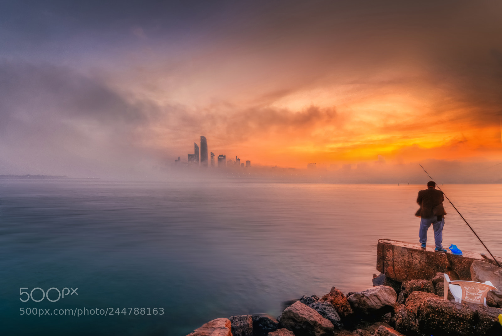 Nikon D610 sample photo. Foggy morning, abu dhabi photography