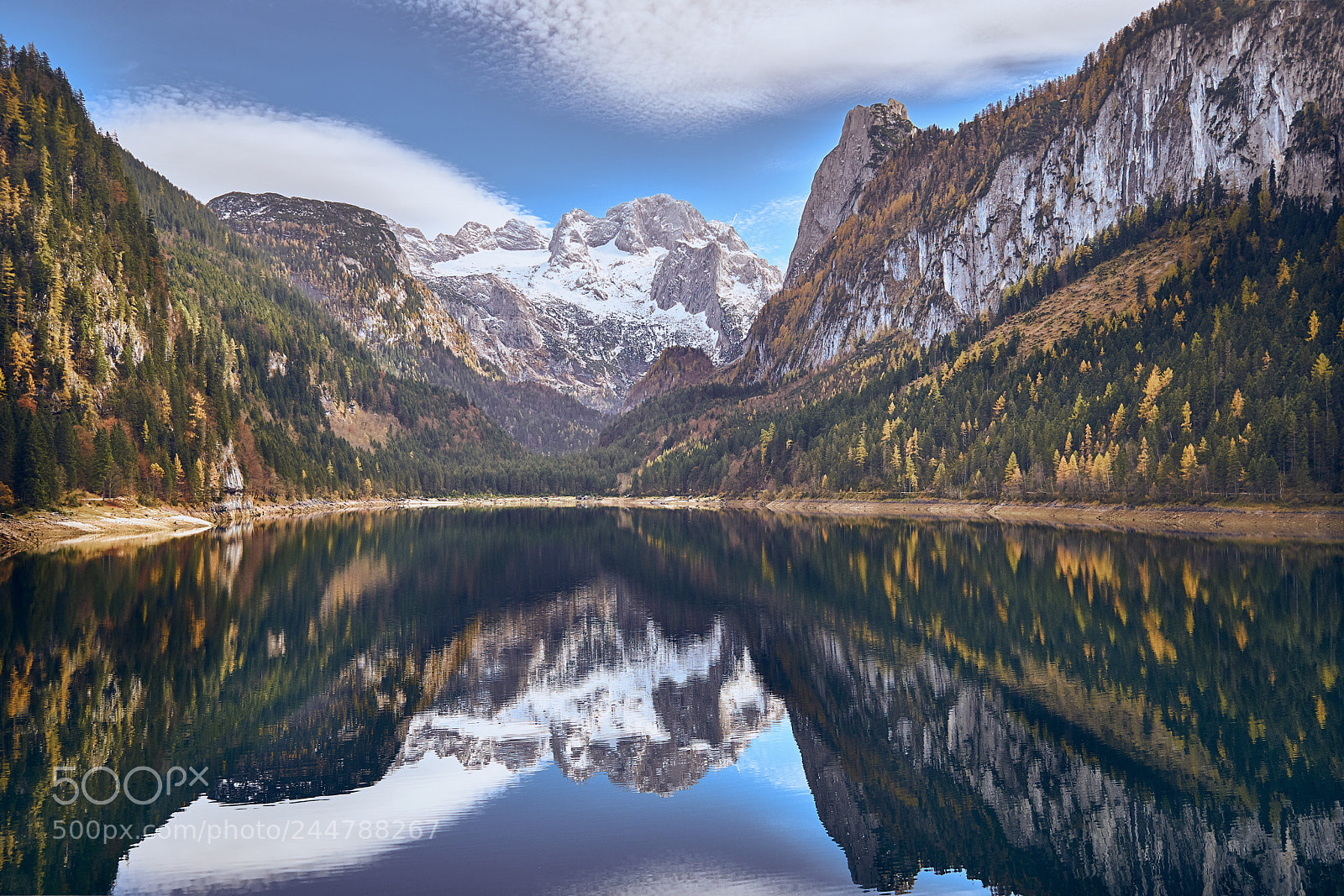 Fujifilm X-T2 sample photo. Golden autumn colors @ gosau-lake photography