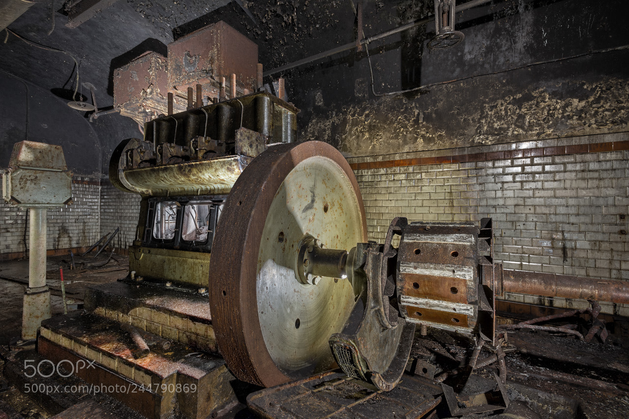Nikon D600 sample photo. Remnants diesel generator inside photography