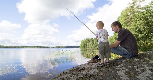 Nikon D200 sample photo. Fishing with kids photography
