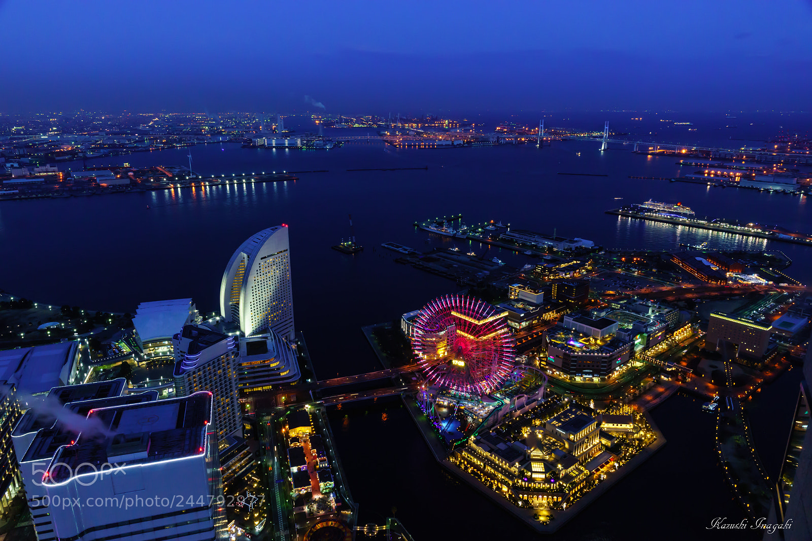 Sony SLT-A99V sample photo. Night of yokohama port photography