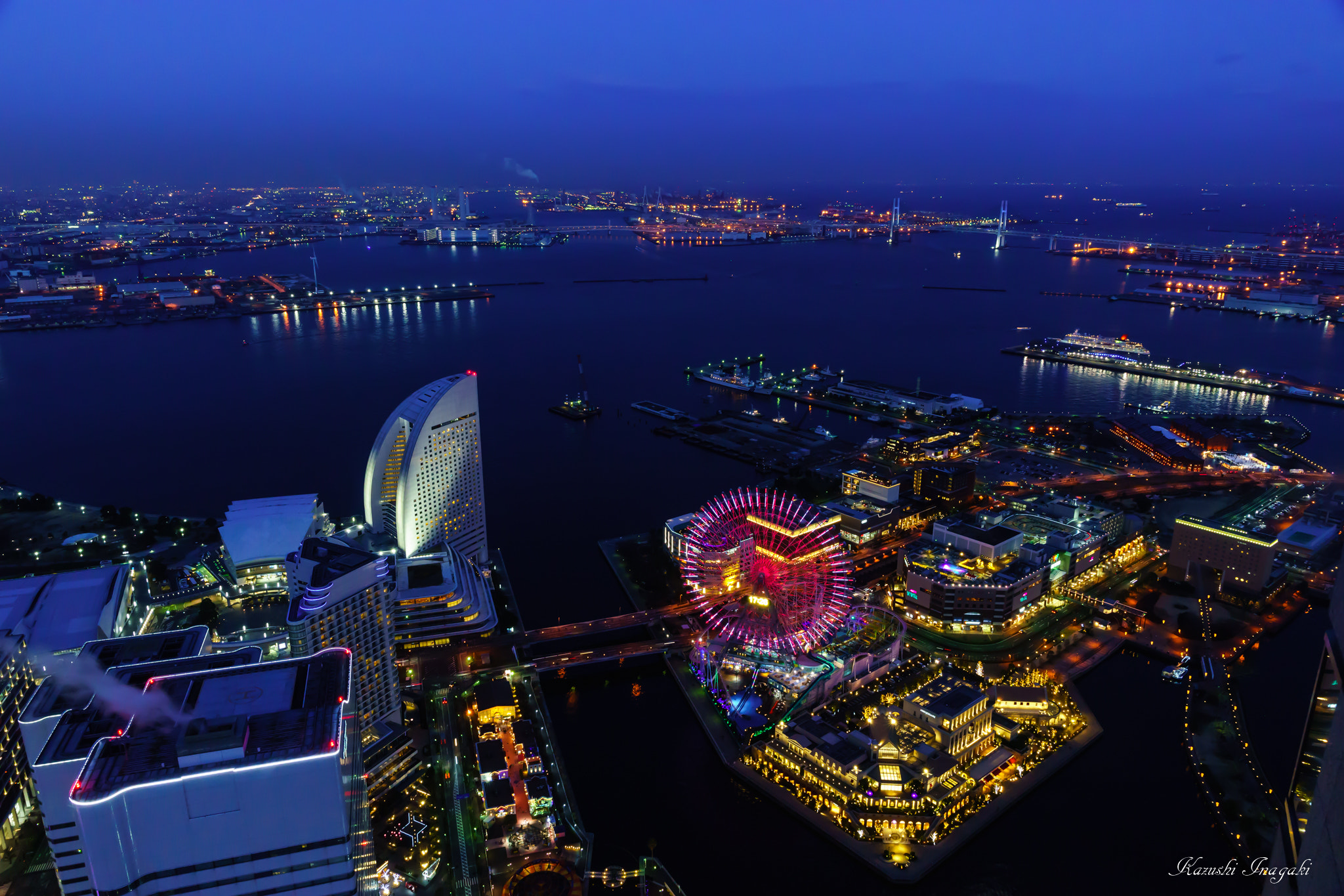 Night of Yokohama port
