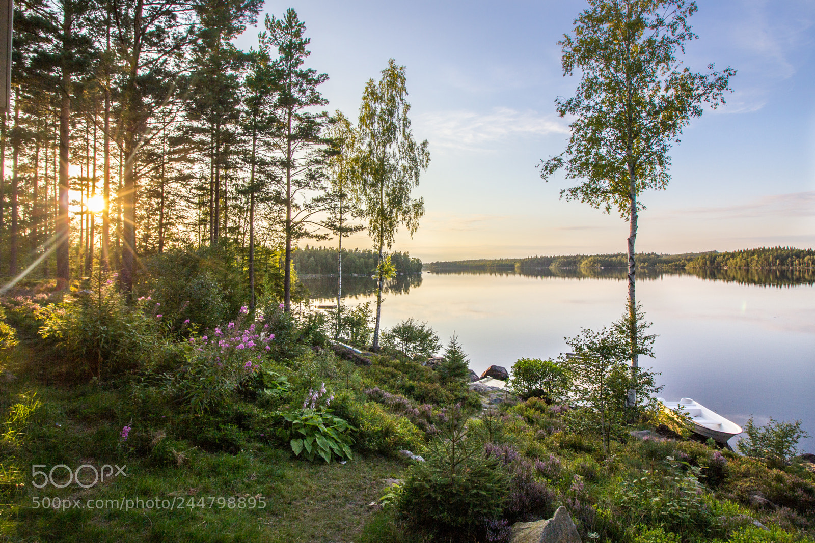 Canon EOS 60D sample photo. Sunset on vaxjo lake photography