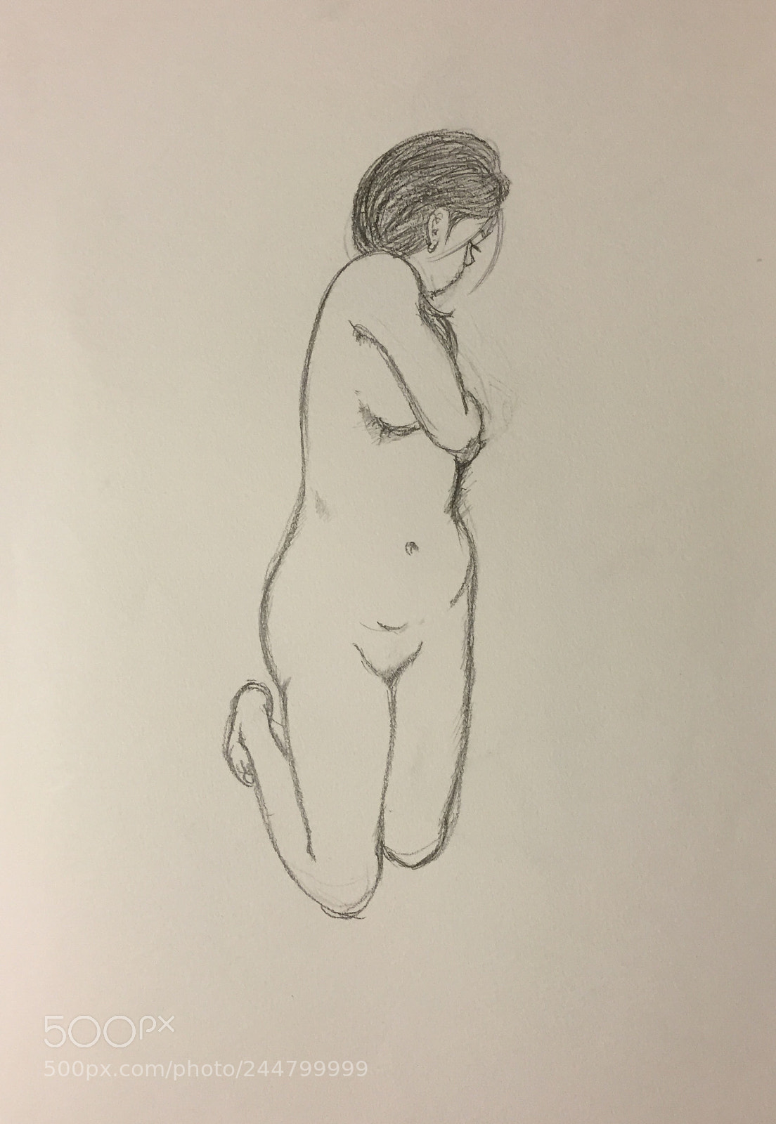 Apple iPhone 6 sample photo. Nude sketch photography