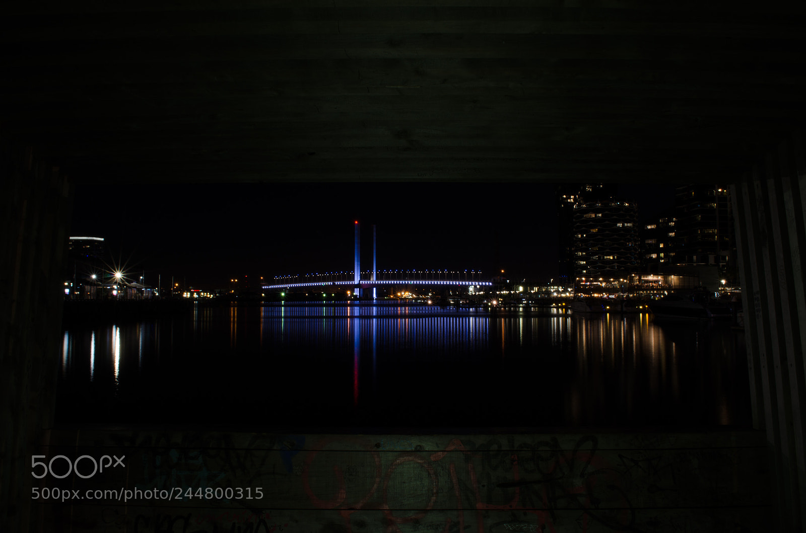 Nikon D5100 sample photo. Bolte bridge at night photography