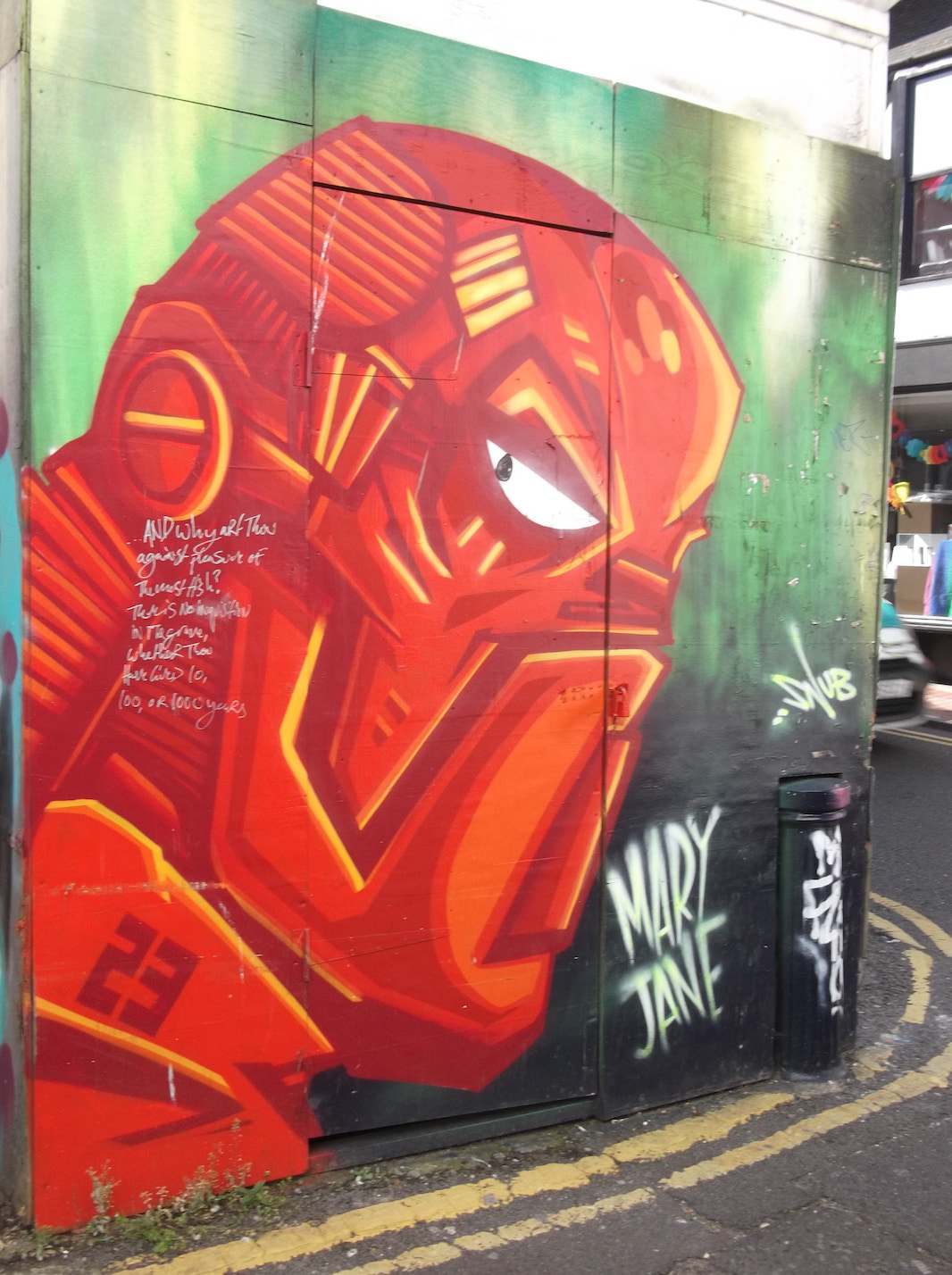 Fujifilm FinePix JV250 sample photo. Red robot (graffiti trafalgar lane brighton) photography