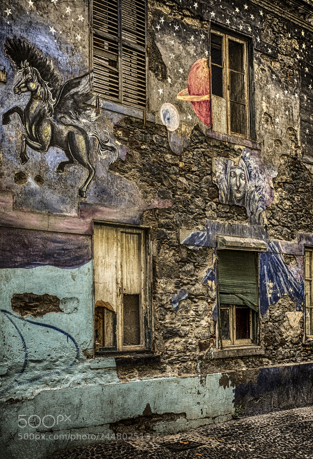 Fujifilm X100S sample photo. Wall decoration in funchal photography