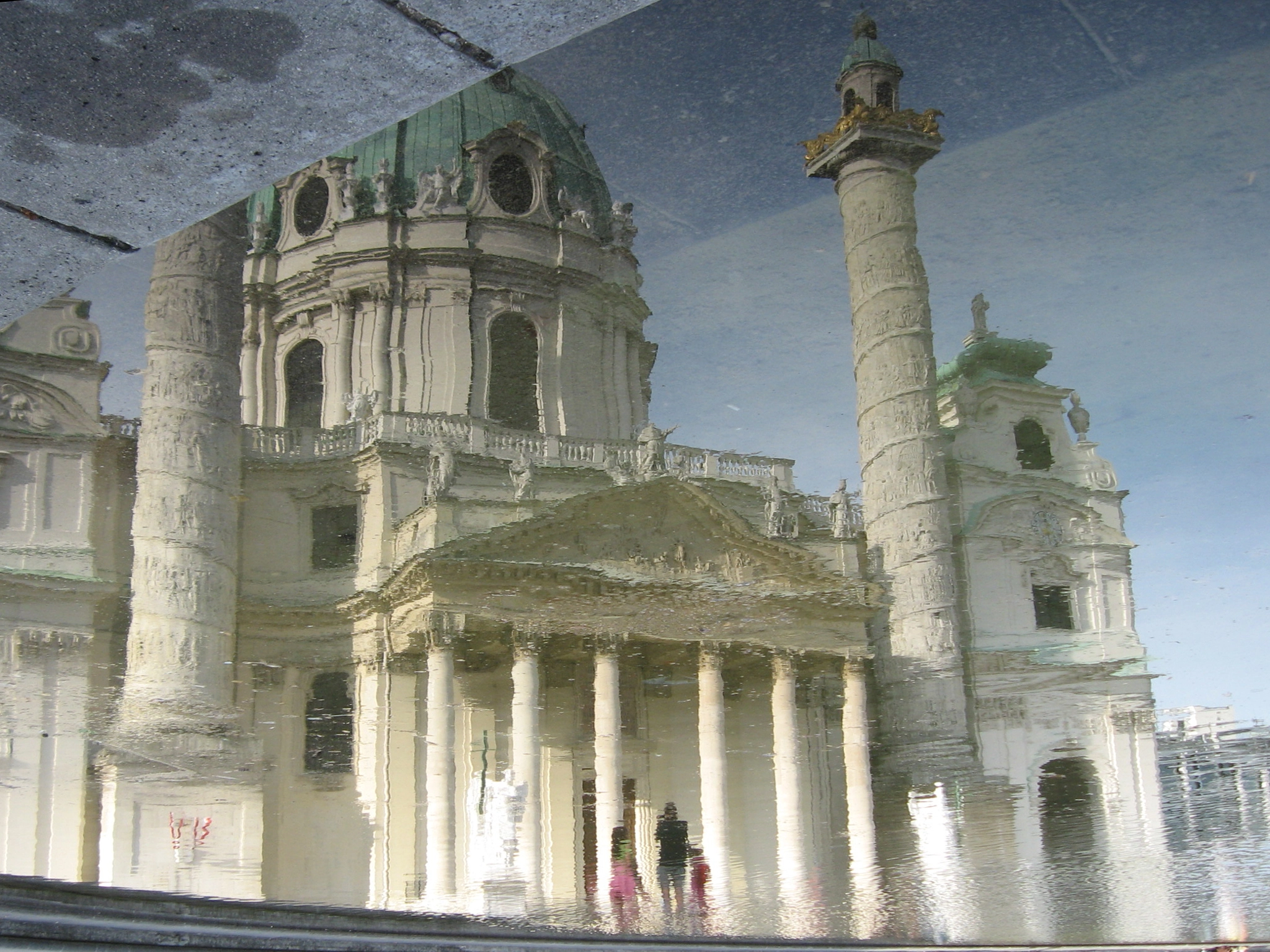 Canon POWERSHOT A550 sample photo. Karlskirche on water photography