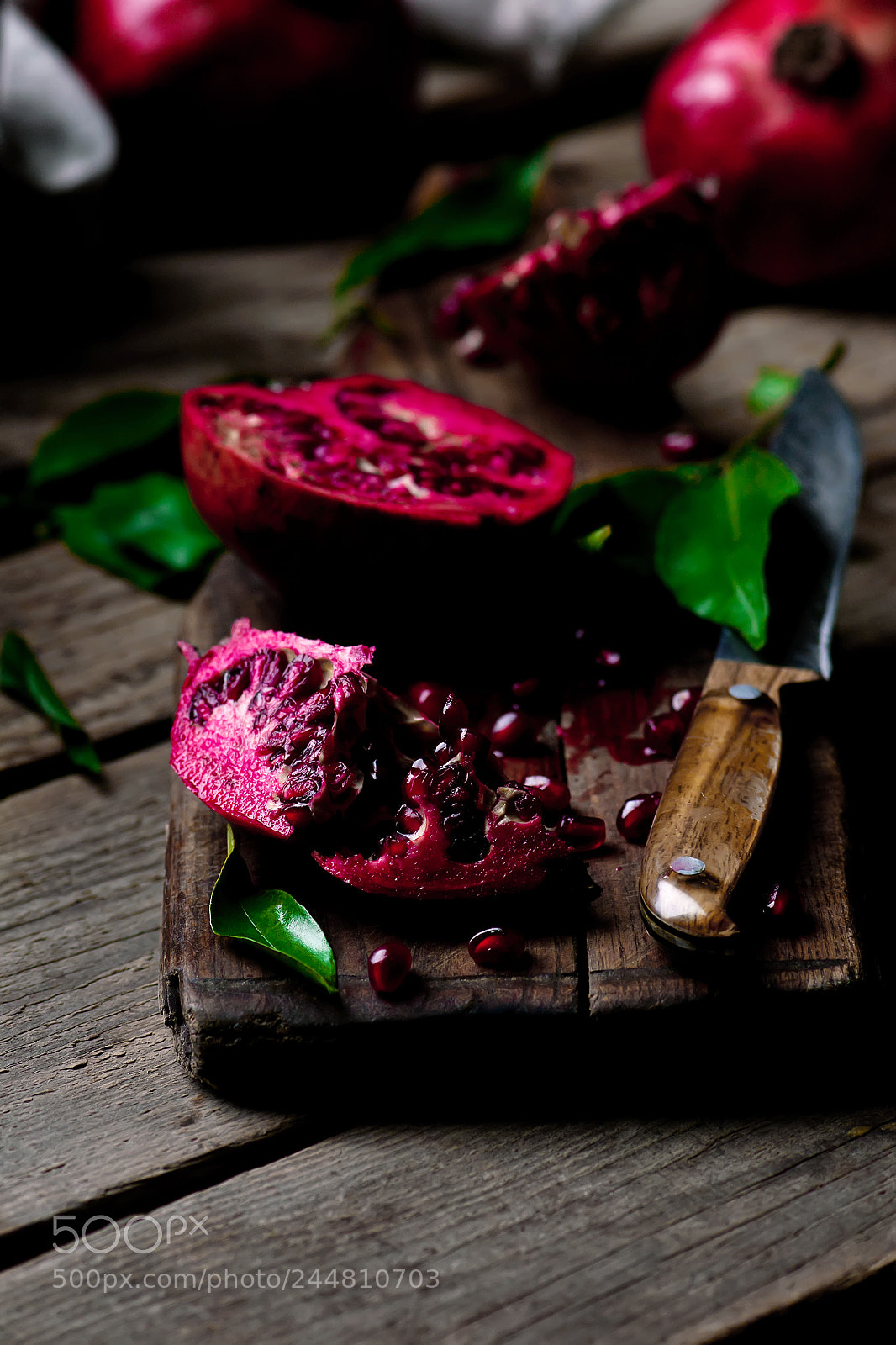 Nikon D3100 sample photo. Fresh organic jucy pomegranate.selective photography