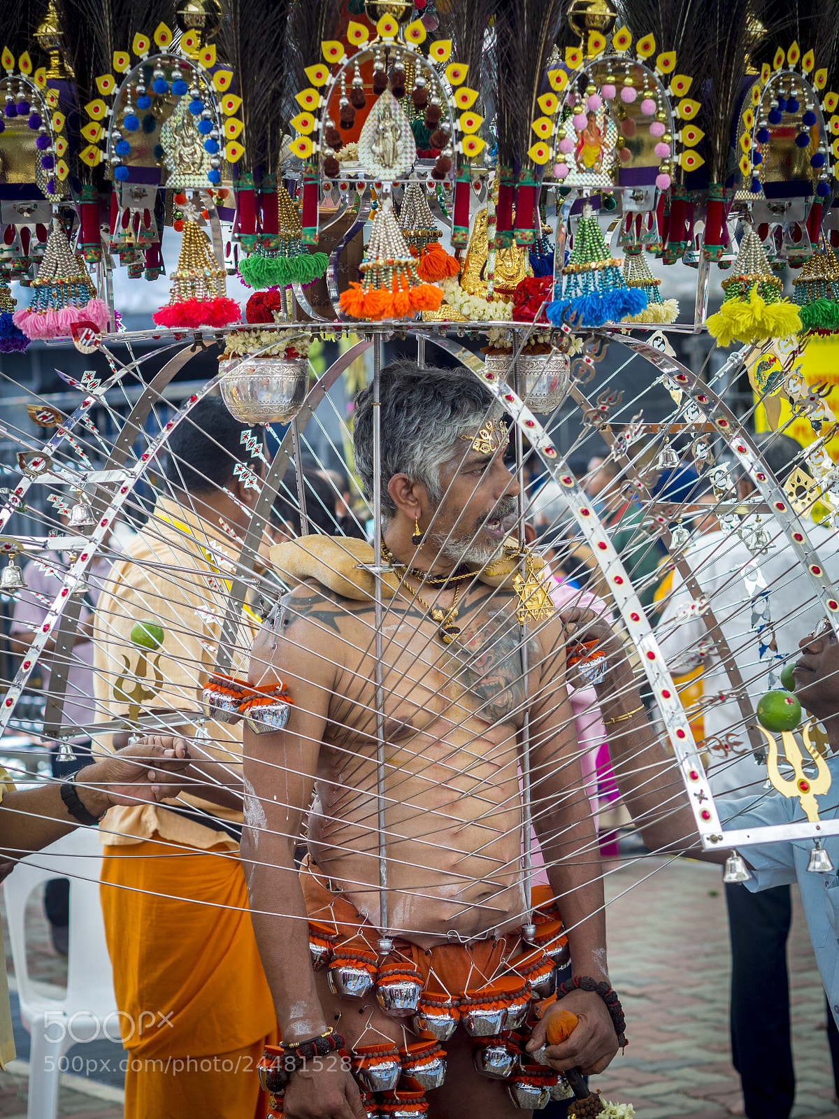 Olympus OM-D E-M10 II sample photo. Kaavadis at thaipusam festival photography