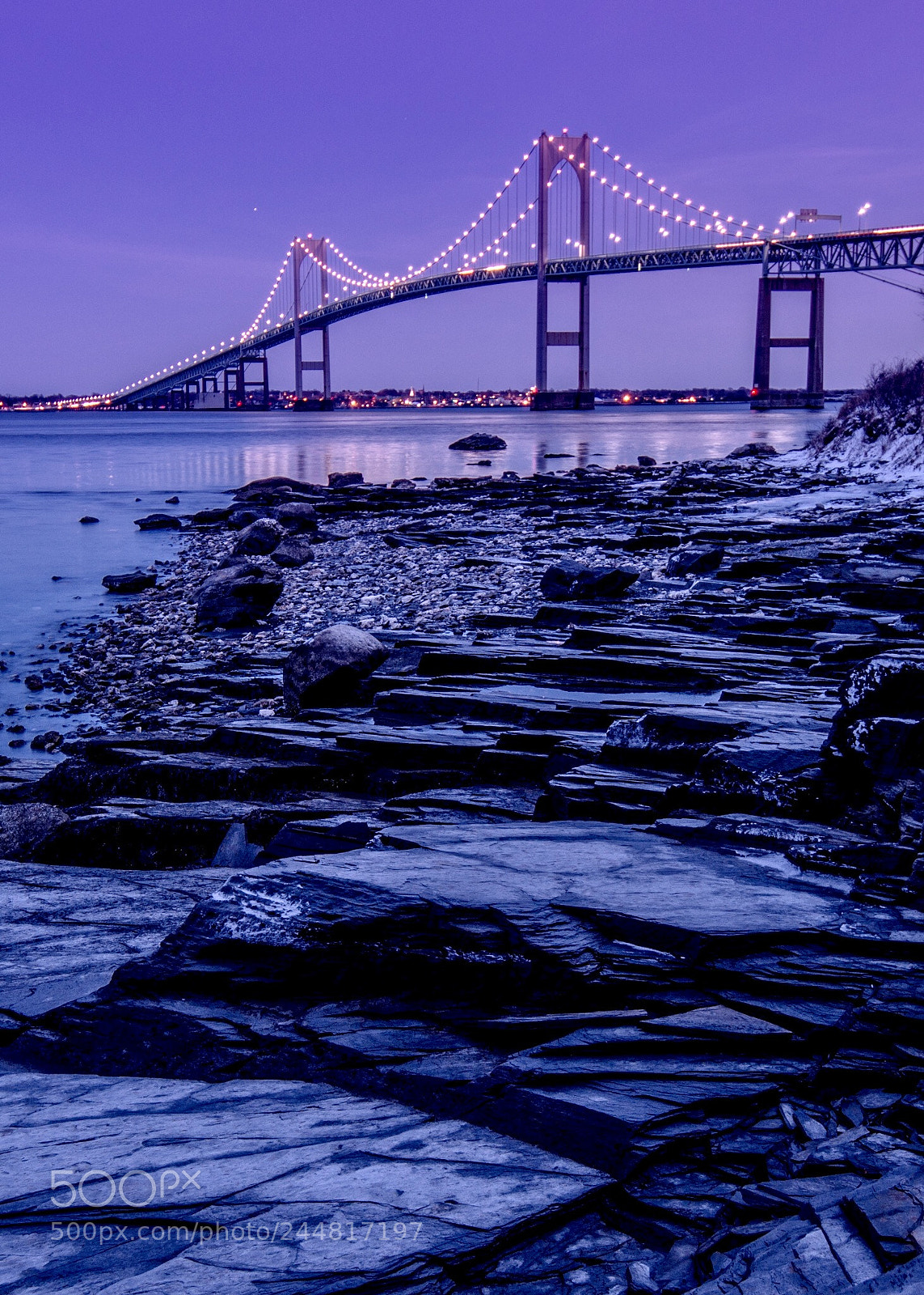 Nikon D7200 sample photo. Newport bridge sunset photography