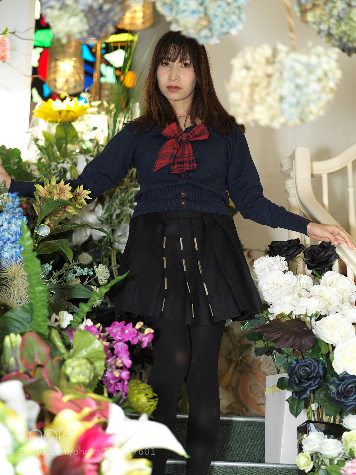Hasselblad X1D-50c sample photo. Flower full stairs photography