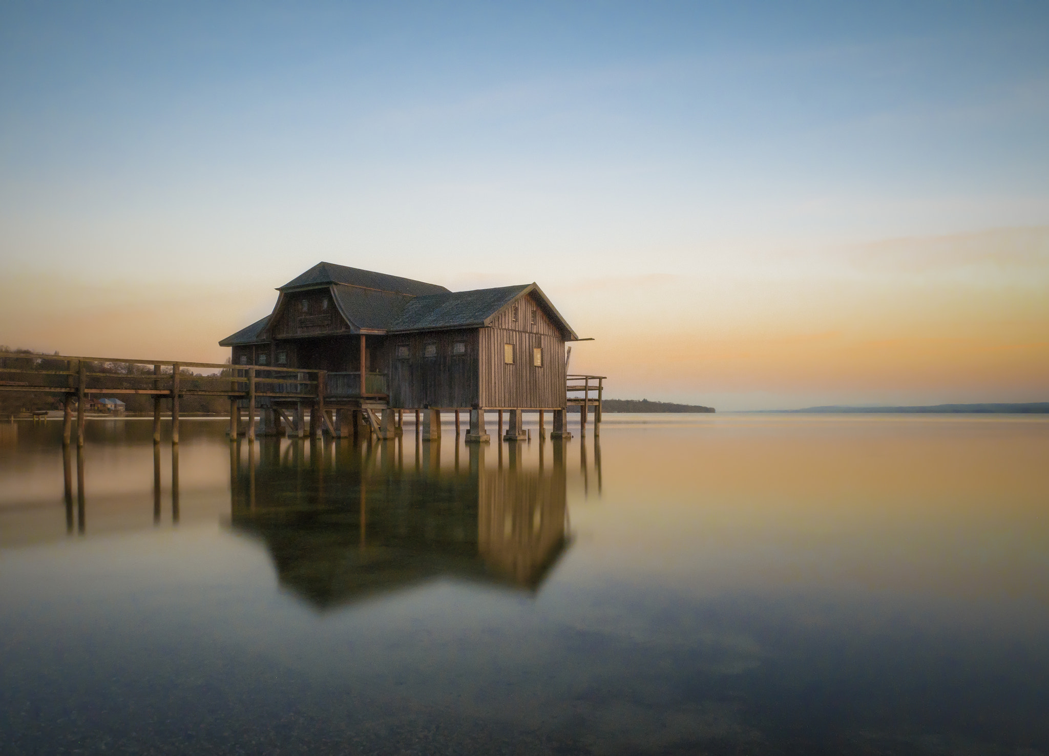 Panasonic Lumix DMC-GM5 sample photo. Sunset at the lake ammersee photography