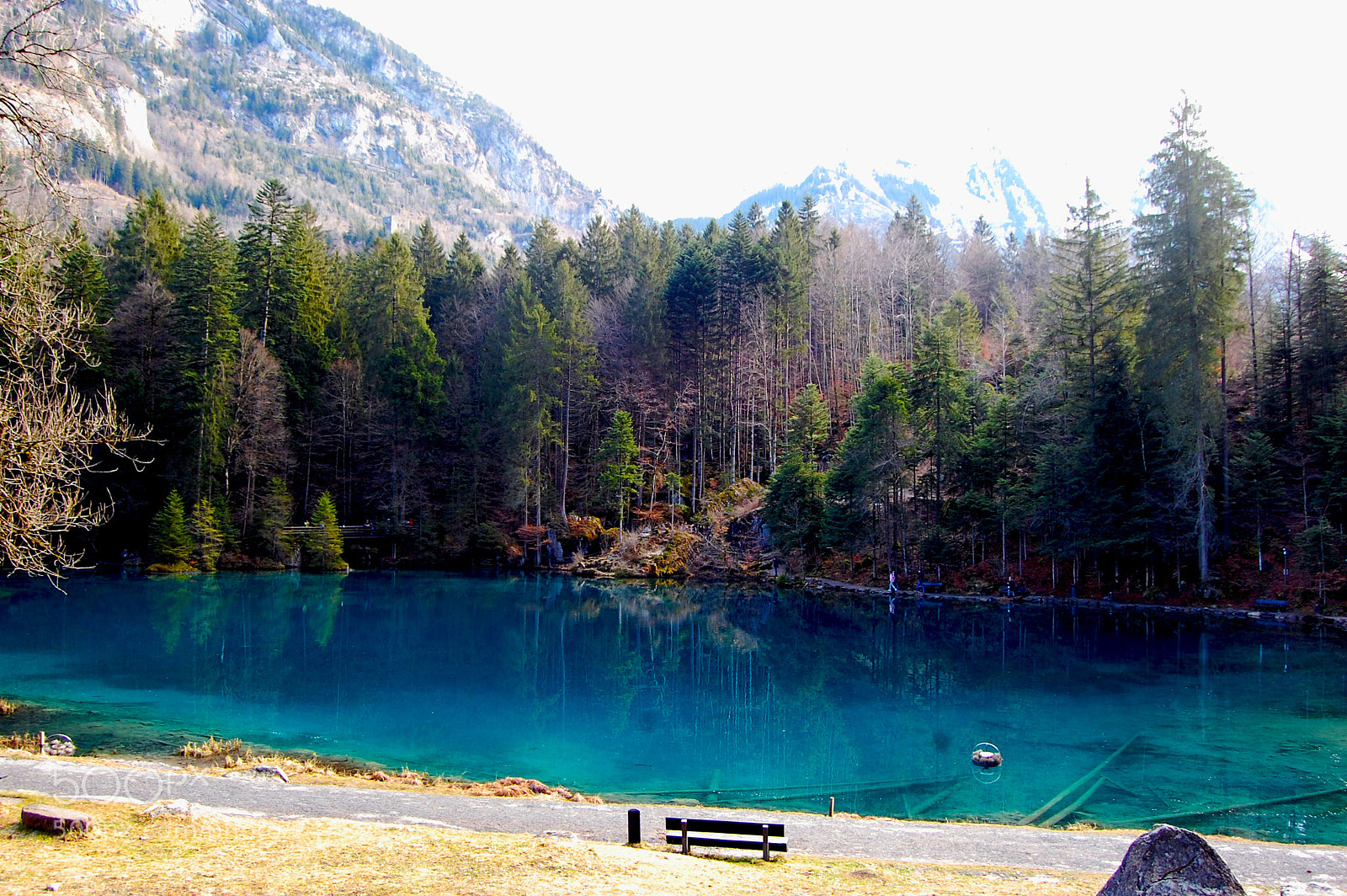 Nikon D40 sample photo. Blue lake switzerland photography