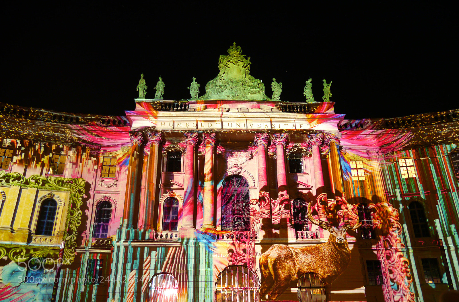 Panasonic Lumix DMC-G5 sample photo. Illuminated university in berlin photography