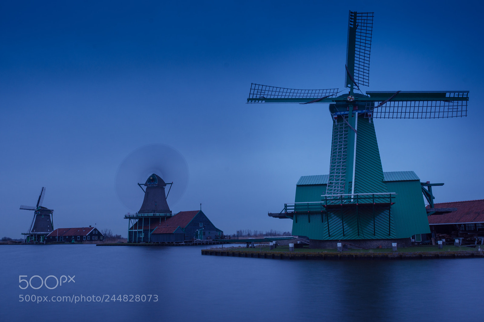 Nikon D7200 sample photo. Windmills at blue hour photography