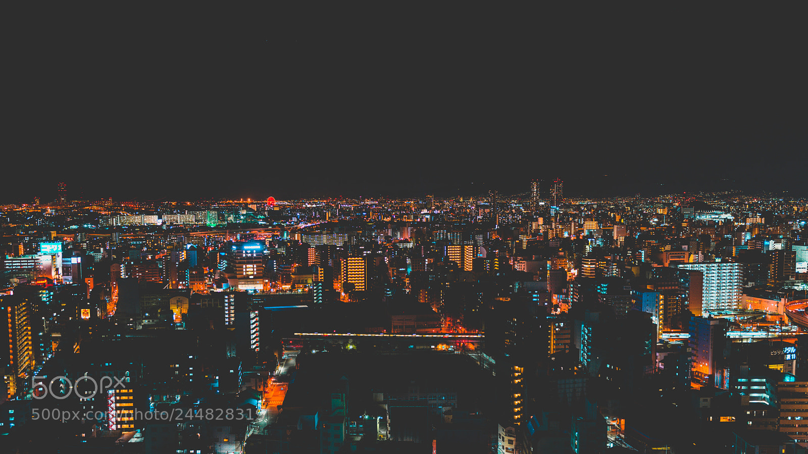 Sony a7 II sample photo. Osaka by night photography