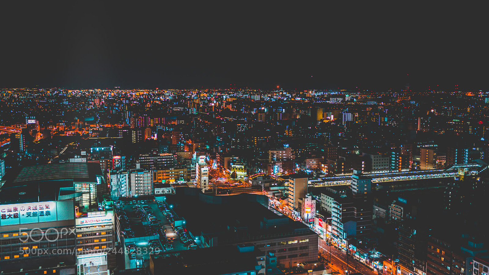 Sony a7 II sample photo. Osaka by night photography